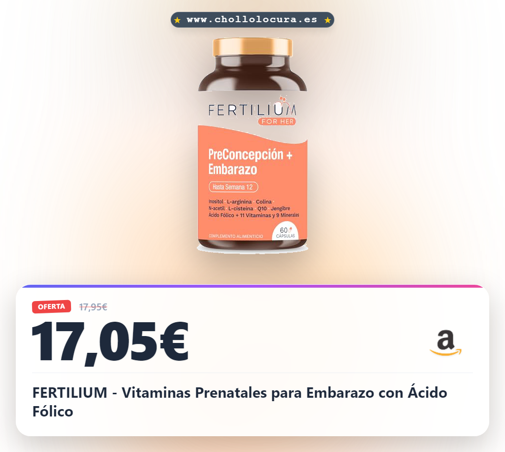 FERTILIUM - Vitaminas Prenatales para Embarazo con Ácido Fólico