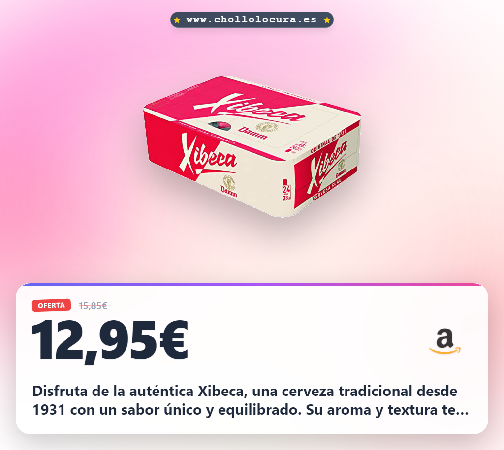 Consigue la cerveza Xibeca tradicional de 1931. Pack de 24 latas para el aperitivo al mejor precio de oferta.