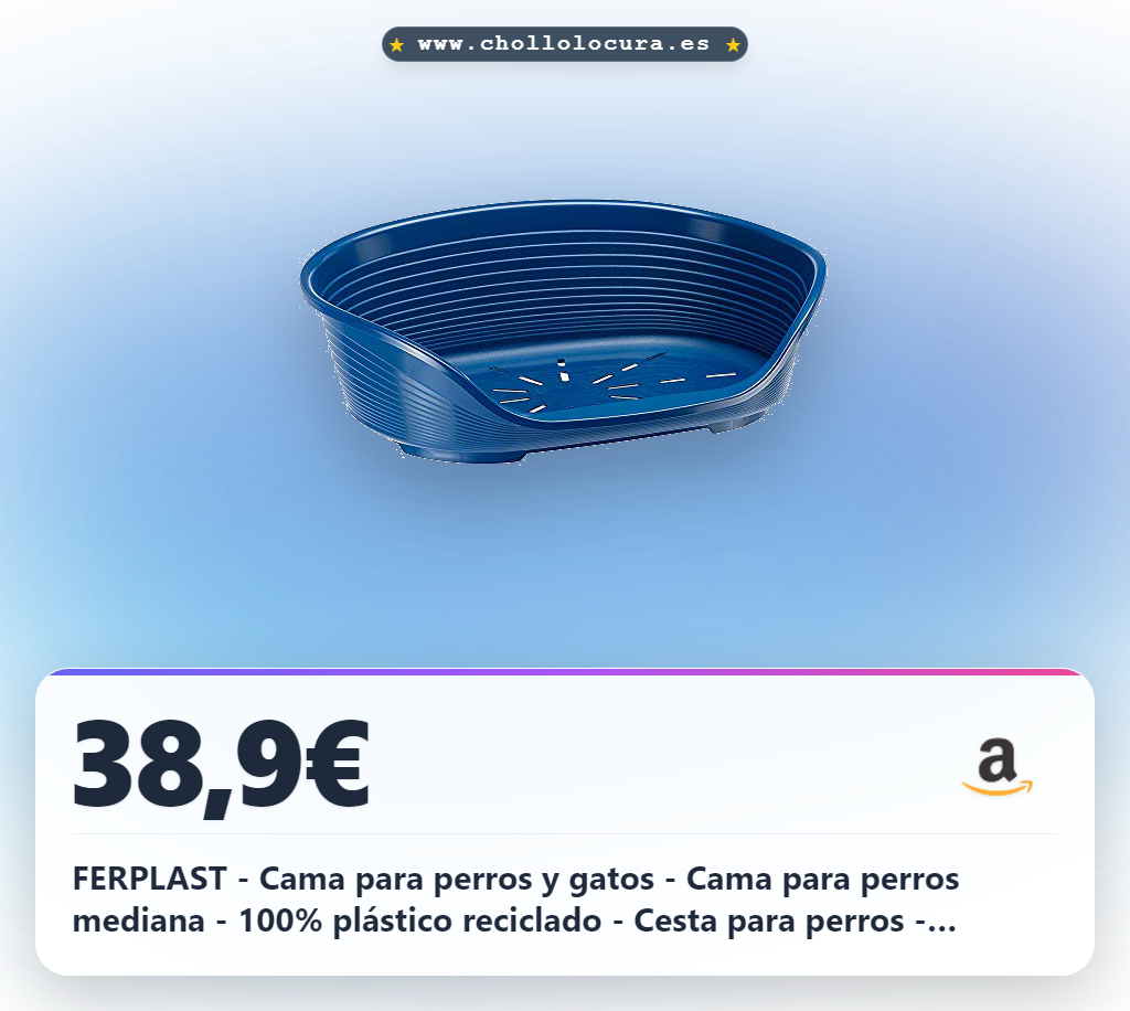 Aprovecha la cama para perros y gatos mediana de plástico reciclado transpirable y antideslizante al mejor precio