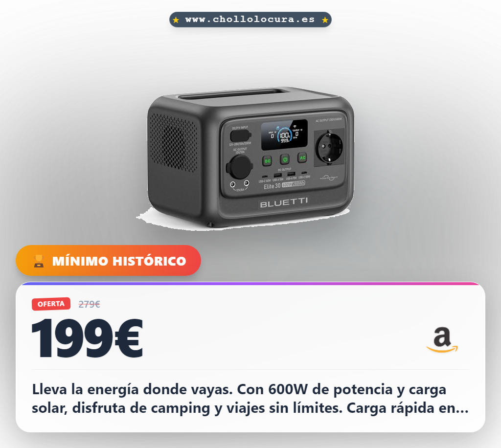 Aprovecha esta estación de energía portátil con carga solar y UPS para camping y viajes al mejor precio