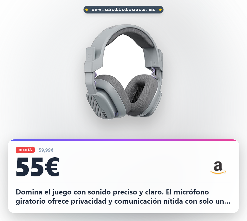 Adquiere los auriculares gaming Astro A10 Gen 2 con cable. Disfruta de sonido nítido y micrófono giratorio.