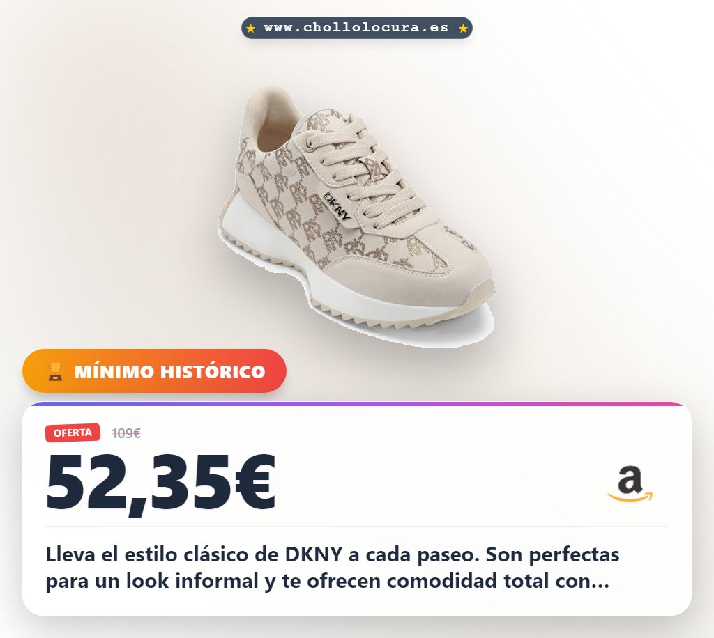 Aprovecha estas zapatillas DKNY Naples-Lace Up para mujer con encaje y cordones ajustables al mejor precio en oferta