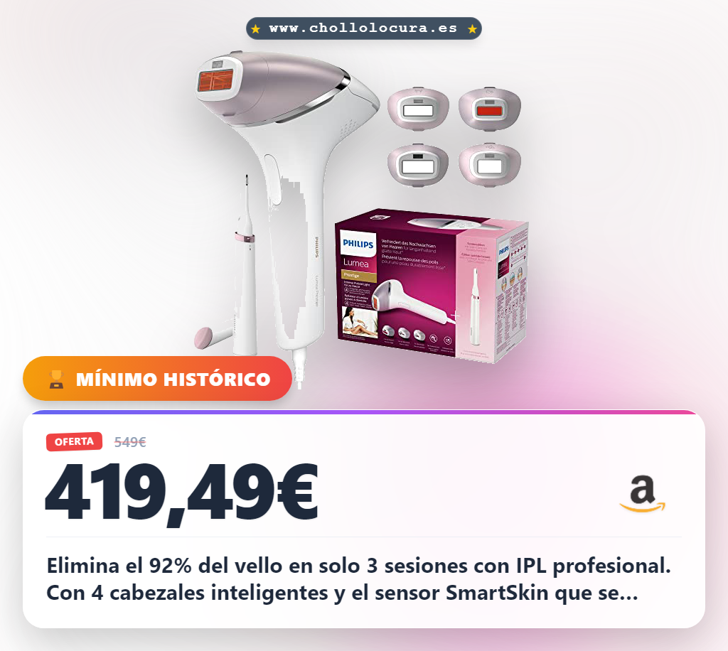 Ahorra en la depilación permanente con la Philips Lumea IPL y reduce el vello un 92% con 4 accesorios inteligentes