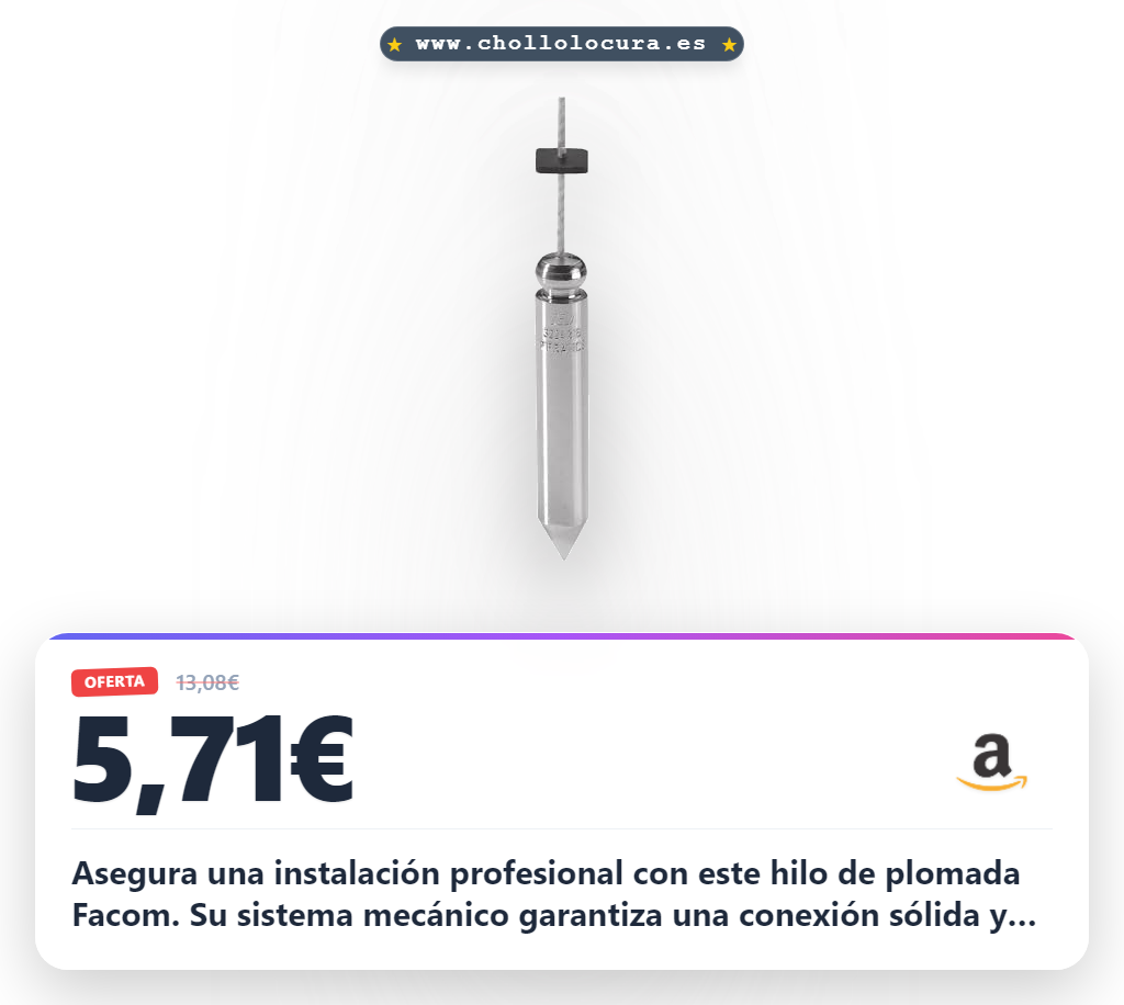 Ahorra con el hilo plomada Facom de 16 mm. Envase de 5 unidades al mejor precio.