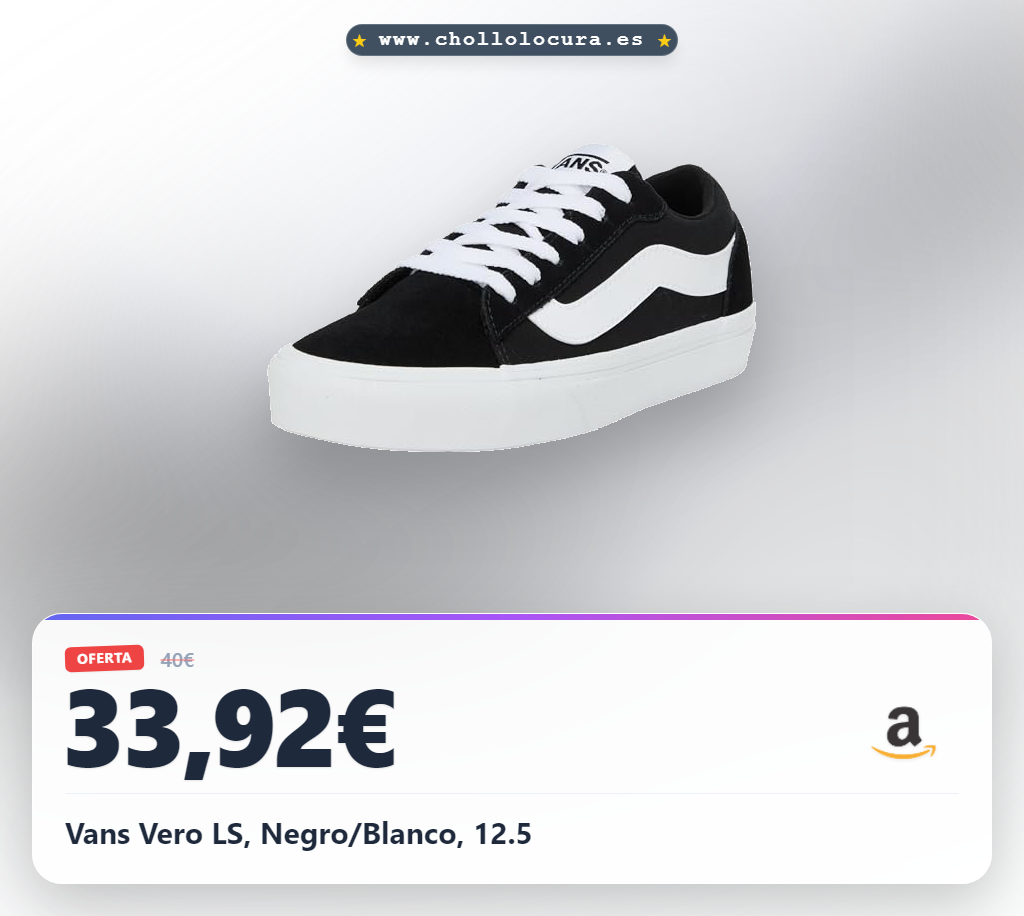 Vans Vero LS, Negro/Blanco, 12.5