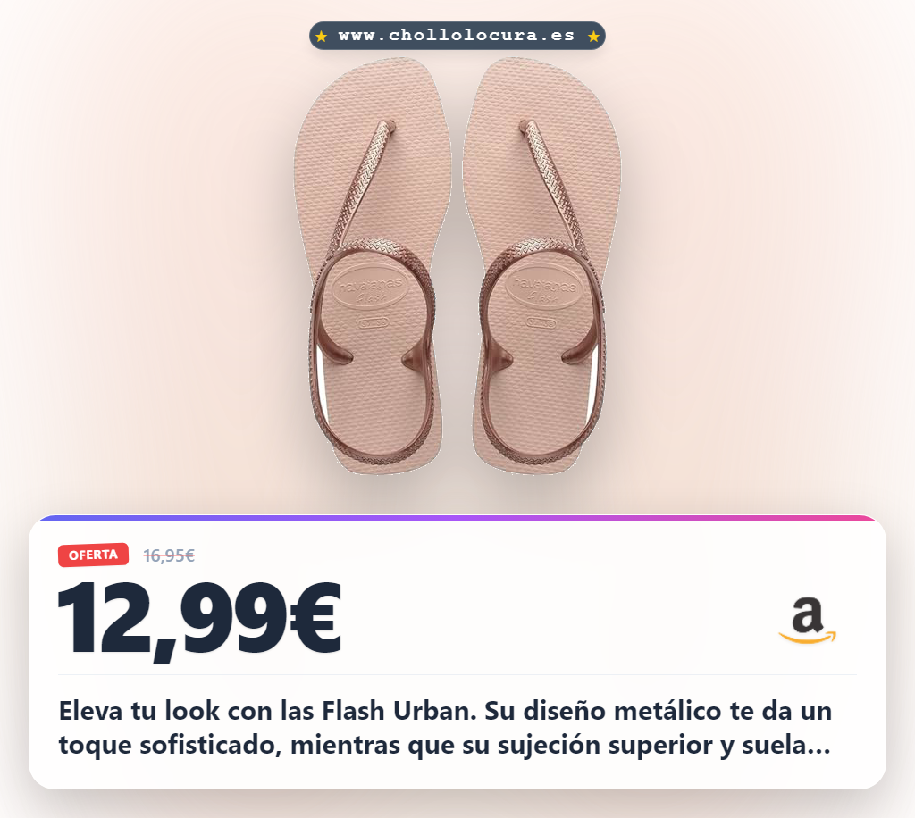 Eleva tu look con las Flash Urban. Su diseño metálico te da un toque sofisticado, mientras que su sujeción superior y suela antideslizante garantizan confort total. La versatilidad que necesitas para la ciudad y la playa.