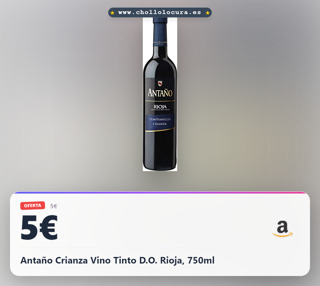 Antaño Crianza Vino Tinto D.O. Rioja, 750ml