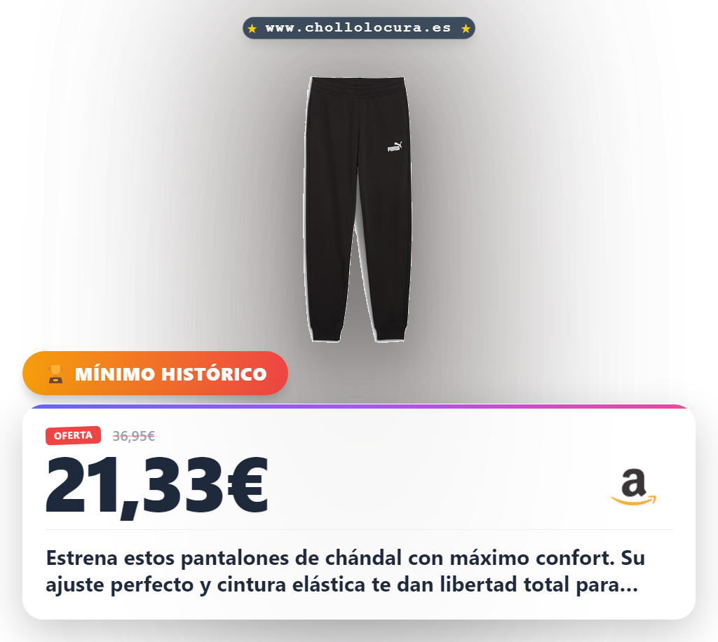 Consigue los pantalones Puma ESS Logo para niño con material reciclado y mejor calidad. Aprovecha este chándal negro.
