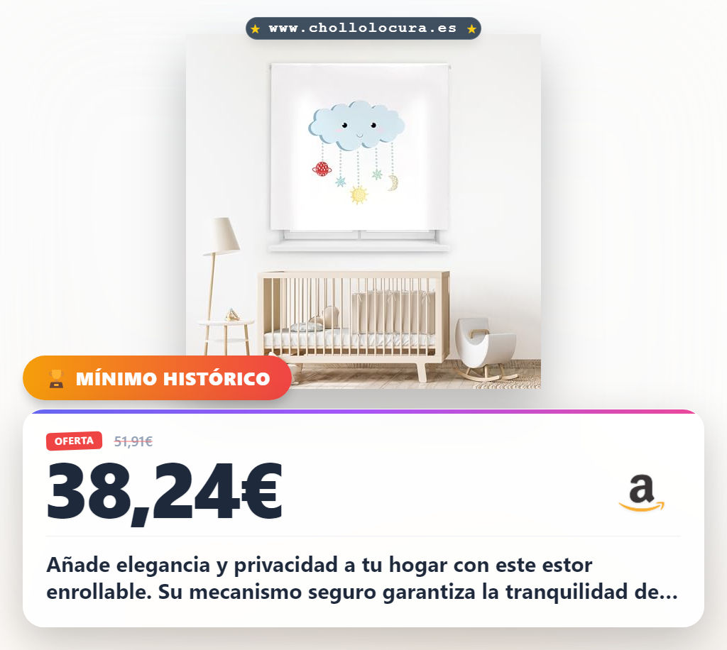 Añade elegancia y privacidad a tu hogar con este estor enrollable. Su mecanismo seguro garantiza la tranquilidad de los niños mientras controlas la luz. Fácil de instalar y limpiar, es la solución perfecta para una decoración moderna.