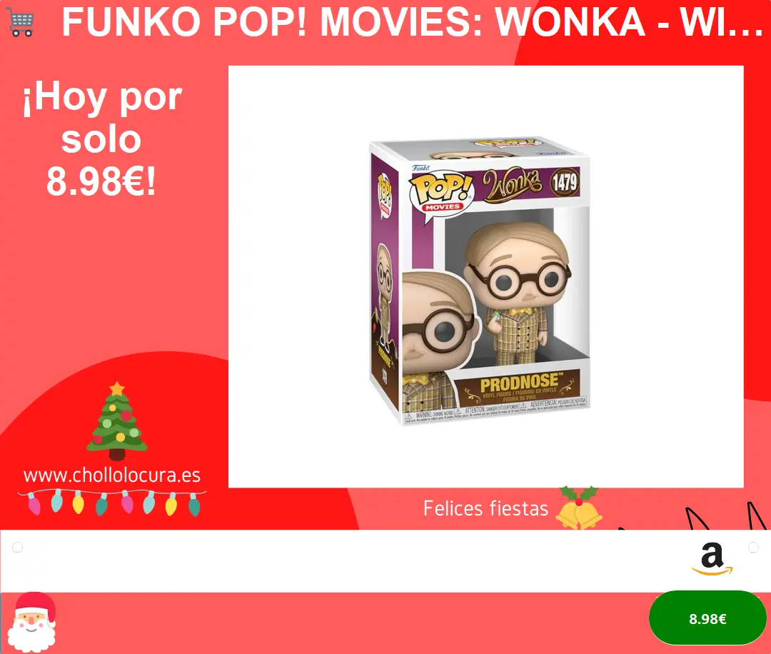 Funko Pop! Movies: Wonka - Willy Wonka - Figura de Vinilo Coleccionable - Idea de Regalo- Mercancia Oficial - Juguetes para Niños y Adultos - Movies Fans - Muñeco para Coleccionistas