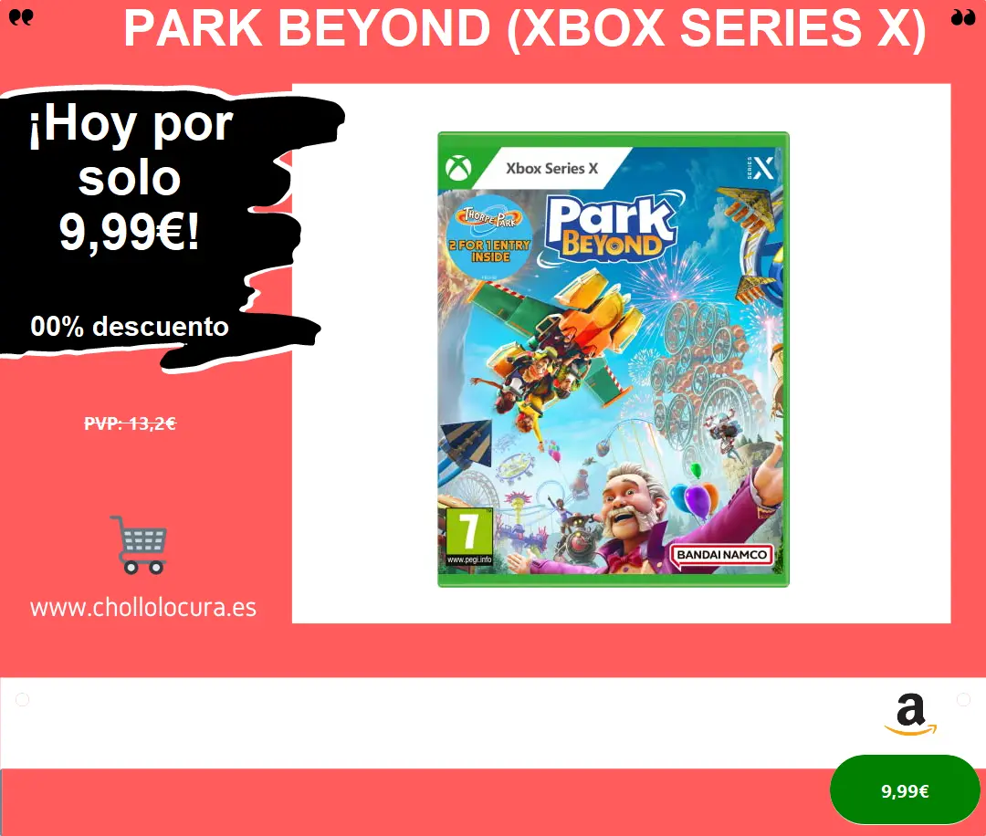 Park Beyond para Xbox Series X + Vale 2x1 para Thorpe Park, ¡crea el parque de tus sueños!