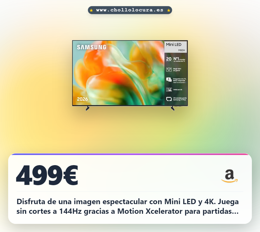 Disfruta de una imagen espectacular con Mini LED y 4K. Juega sin cortes a 144Hz gracias a Motion Xcelerator para partidas fluidas. Usa la IA de Vision para encontrar contenido y respuestas al instante. Más de 170 canales para un entretenimiento ilimitado.