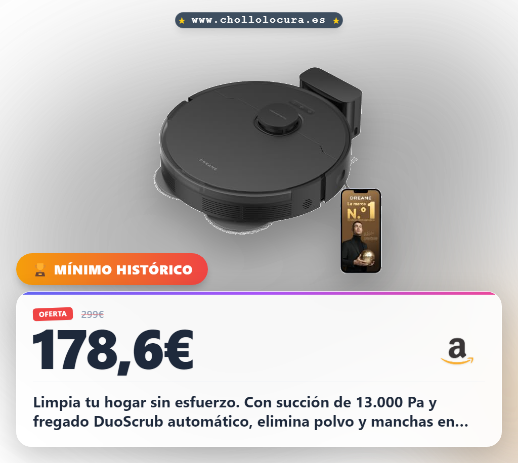 Consigue el robot aspirador y fregasuelos DREAME L10s Pro Gen3 con potencia 13000Pa al mejor precio