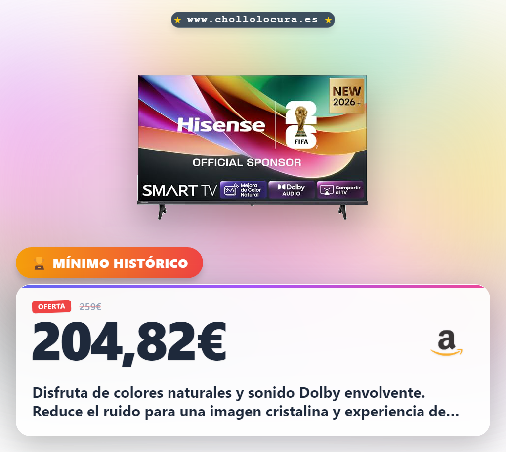 Disfruta de la TV Hisense 40 Pulgadas con Modo Juego y Dolby Audio en oferta histórica al mejor precio