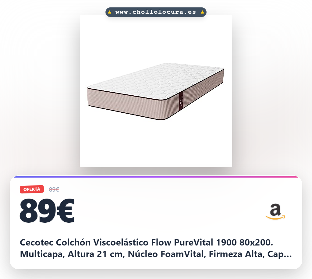¡Descubre el colchón viscoelástico con alta firmeza y VisComfort! 21 cm, multicapa, FoamVital. ¡Descansa como nunca!