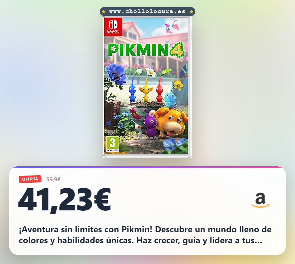 Consigue Pikmin 4 para Nintendo Switch con todos los colores y habilidades únicas en oferta