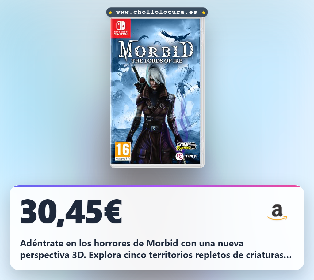 Aprovecha Morbid The Lords of Ire 0350 para Nintendo Switch con batallas épicas y criaturas de pesadilla en oferta