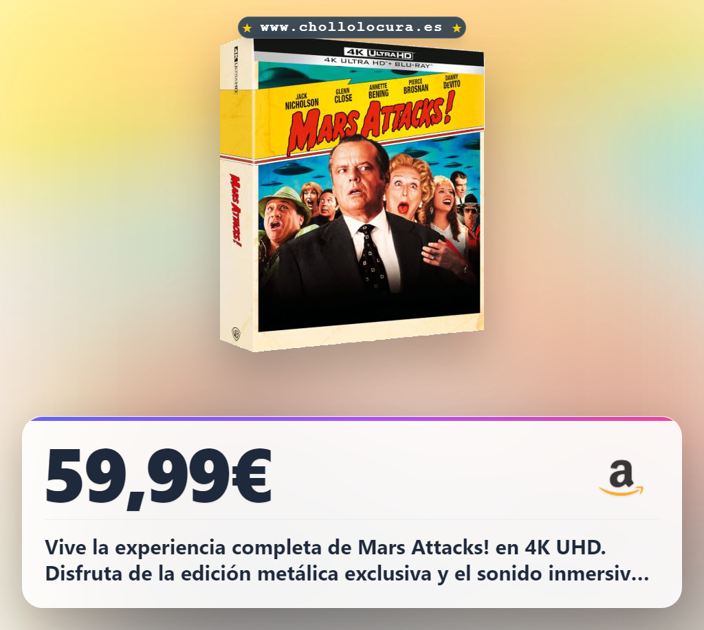 Aprovecha la Edición metálica de Mars Attacks! 4K UHD y BD UCE en oferta histórica