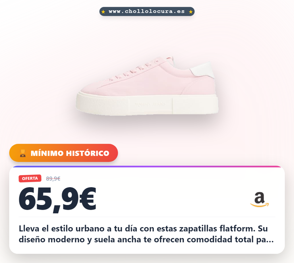Aprovecha las zapatillas Tommy Jeans Flatform Multicolor con plataforma para mujer al mejor precio en oferta