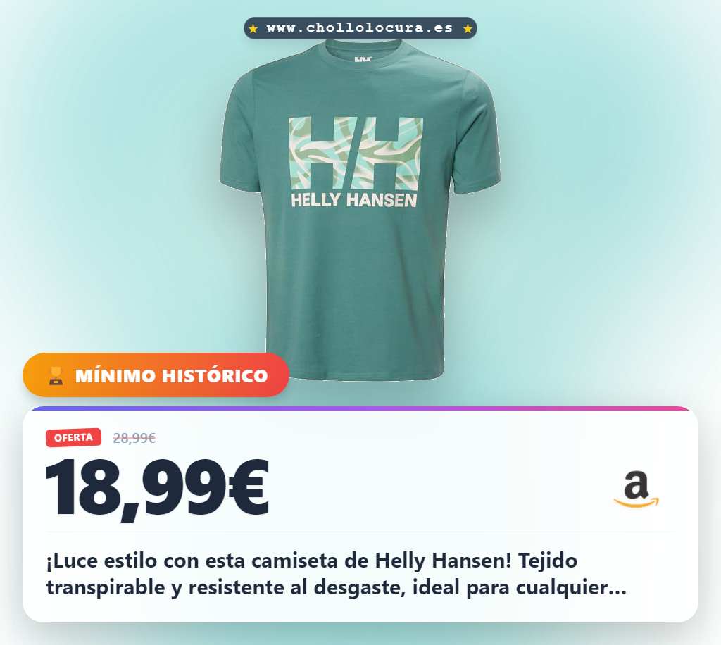 Consigue la Camiseta Helly Hansen Core Graphic T 2.0 Hombre Verde con diseño moderno al mejor precio