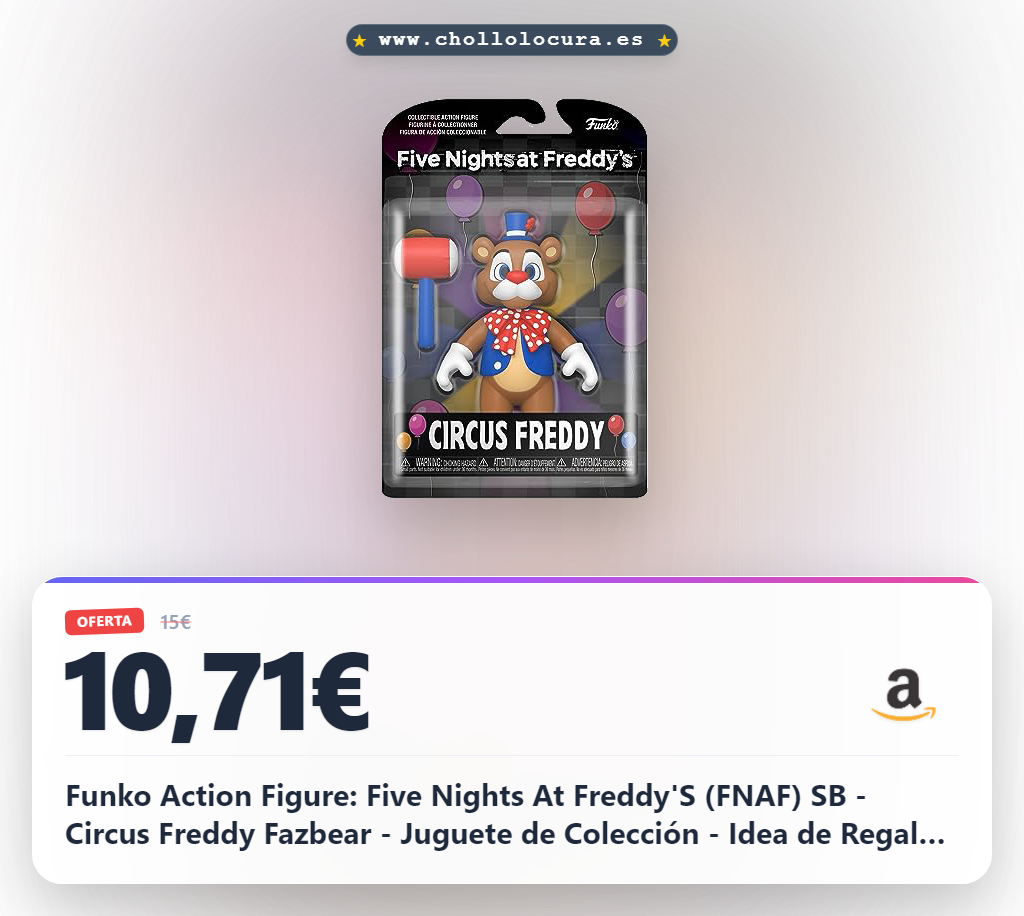 Funko Action Figure: Five Nights At Freddy'S (FNAF) SB - Circus Freddy Fazbear - Juguete de Colección - Idea de Regalo- Mercancia Oficial - para Chicos, Chicas y Adultos - Video Games Fans
