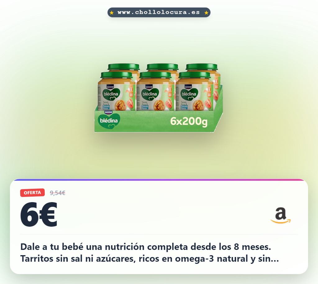 Aprovecha los tarritos Blédina de tomate arroz y pescado blanco con Omega 3 para tu bebé en oferta histórica