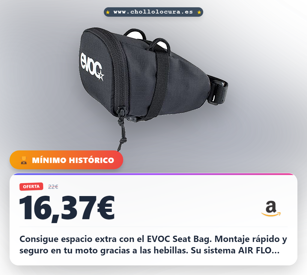 Aprovecha el bolso de sillín EVOC SEAT BAG para más espacio y comodidad en tu bicicleta al mejor precio