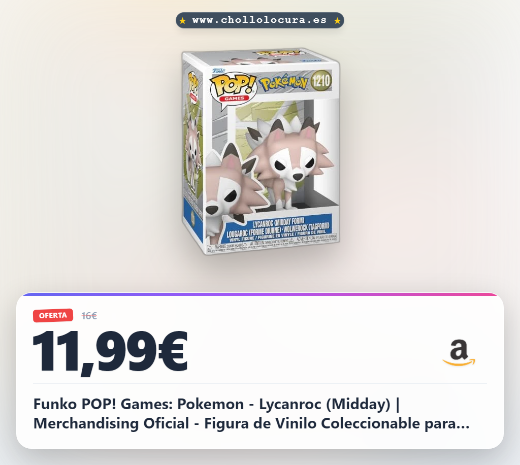 Funko POP! Games: Pokemon - Lycanroc (Midday) | Merchandising Oficial - Figura de Vinilo Coleccionable para Decoración - Regalo Friki de Cumpleaños