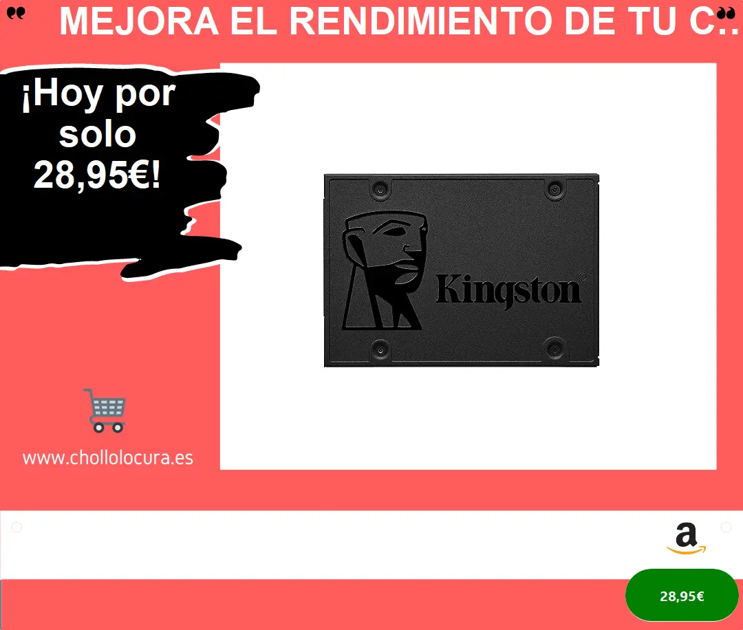 Mejora el rendimiento de tu computadora con el Kingston SSD A400 - Disco duro sólido de 240 GB  (2.5" SATA 3)