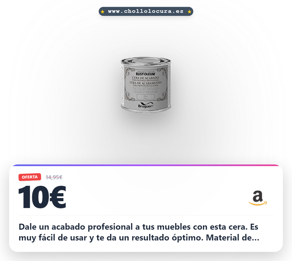 Consigue cera Bruguer Rust-Oleum metalizada plata para muebles 125 ml