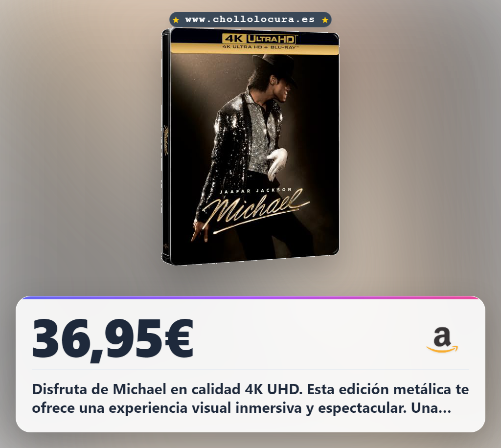 Aprovecha la edición metálica de Michael en 4K UHD y Blu-ray en oferta histórica