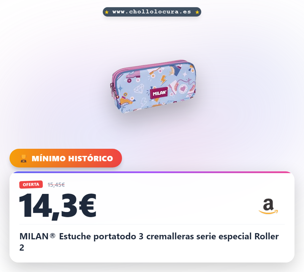 MILAN® Estuche portatodo 3 cremalleras serie especial Roller 2