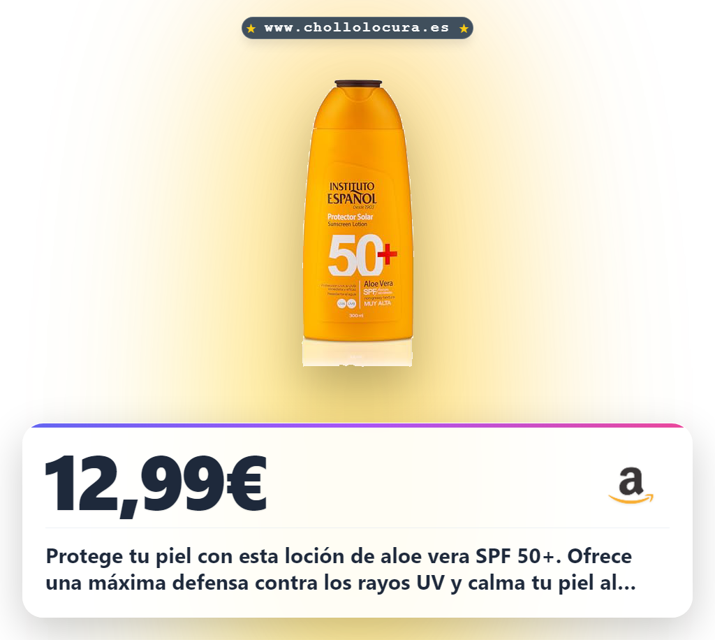 Protege tu piel con esta loción de aloe vera SPF 50+. Ofrece una máxima defensa contra los rayos UV y calma tu piel al instante. Disfruta de una hidratación profunda y un acabado fresco. Ideal para el día, sin dejar rastro.