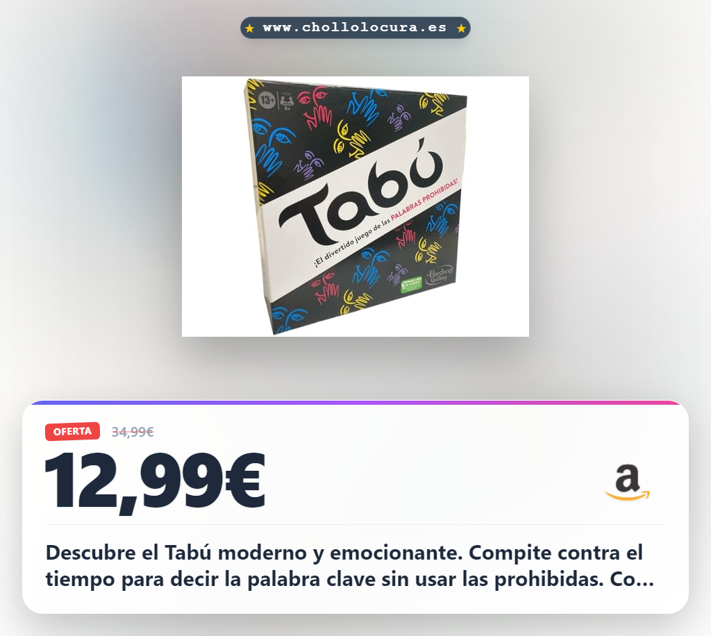 Aprovecha el Juego Tabú de Hasbro con cartas modernas y emocionantes para adultos y adolescentes