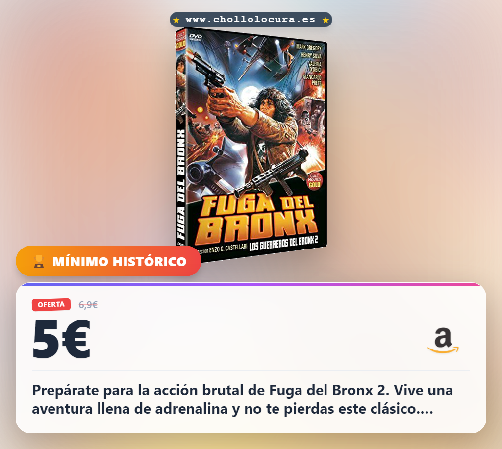 Adquiere Fuga del Bronx 2, el thriller de Los Guerreros del Bronx. ¡Aprovecha este DVD en oferta!