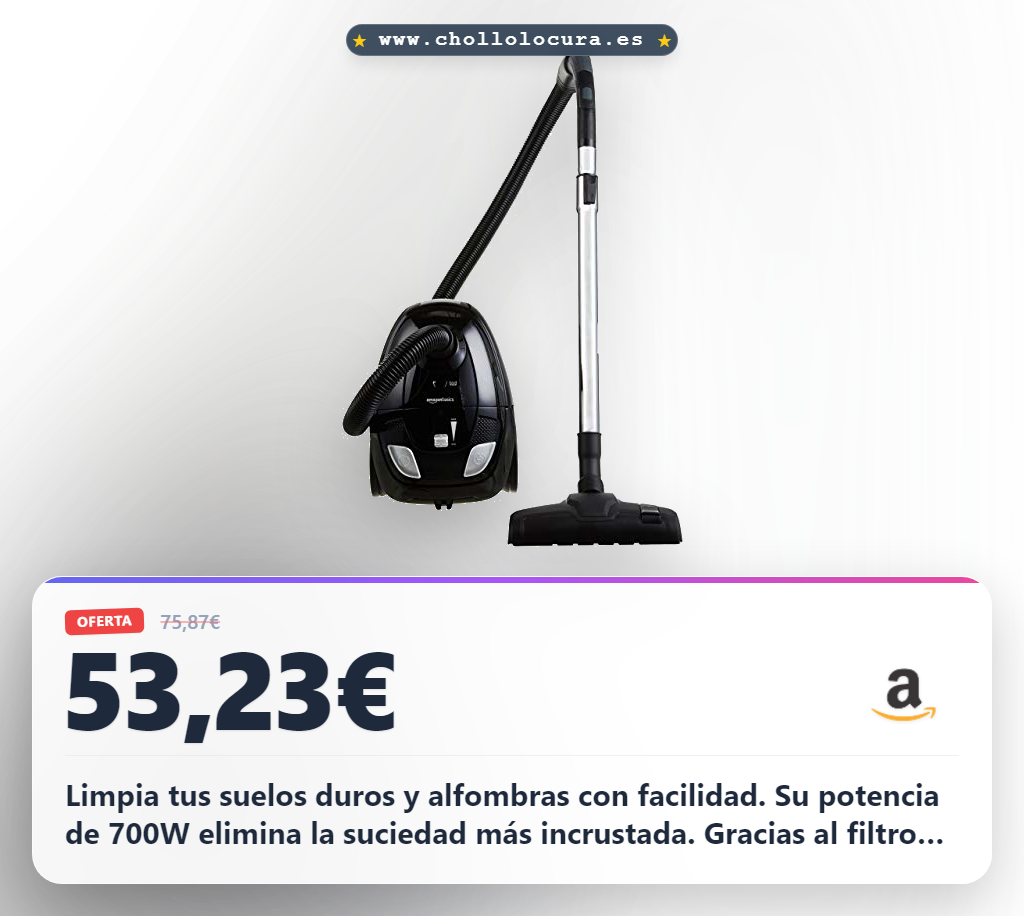 Consigue esta aspiradora cilíndrica potente con filtro HEPA 700W al mejor precio
