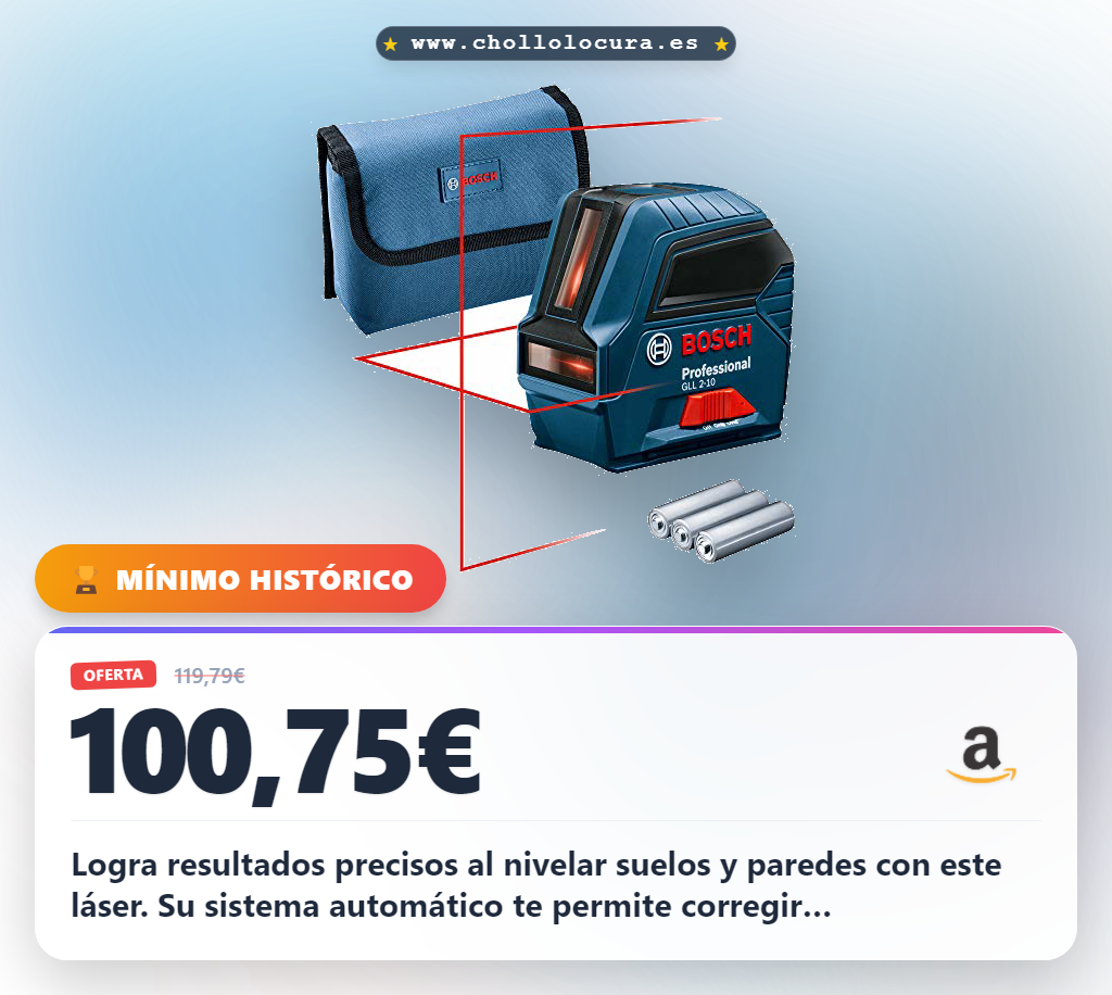 Aprovecha el nivel láser automático horizontal y vertical para suelos y paredes en oferta histórica