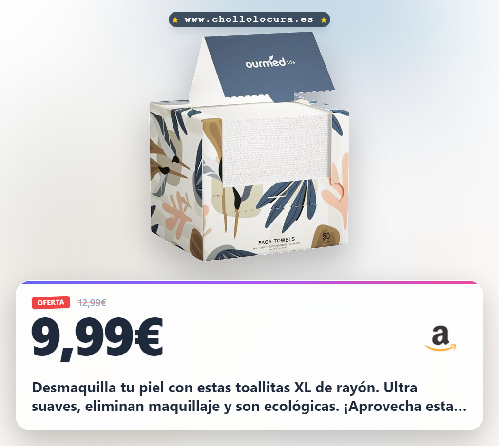 Llévate toallitas faciales XL biodegradables de rayón para piel sensible y desmaquillar al mejor precio