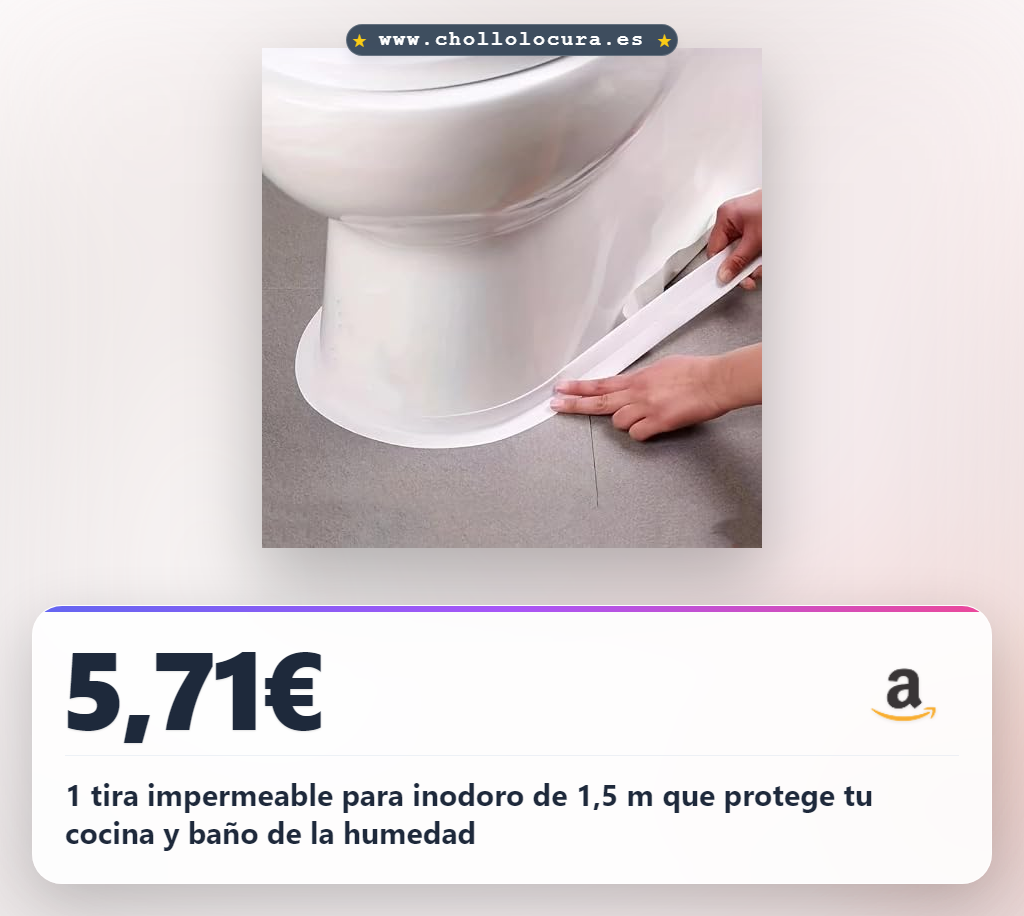 1 tira impermeable para inodoro de 1,5 m que protege tu cocina y baño de la humedad