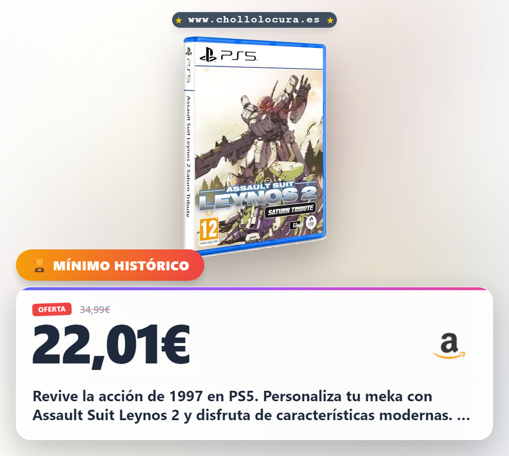 Adquiere Assault Suit Leynos 2 PS5: revive el clásico de 1997 con meka personalizable en oferta