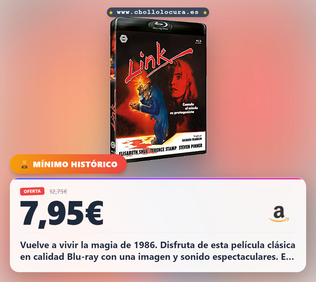 Adquiere el Link BD 1986 Blu-ray en oferta. Este clásico de los 80 es un chollo imperdible