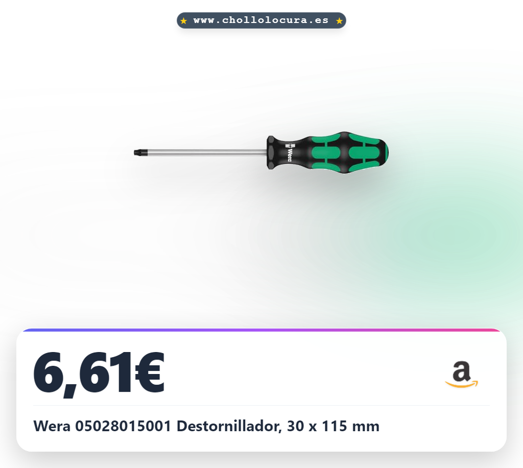 Wera 05028015001 Destornillador, 30 x 115 mm