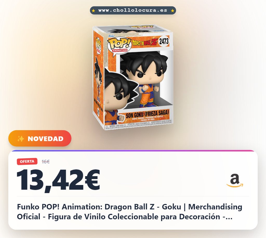 Funko POP! Animation: Dragon Ball Z - Goku | Merchandising Oficial - Figura de Vinilo Coleccionable para Decoración - Regalo Friki de Cumpleaños