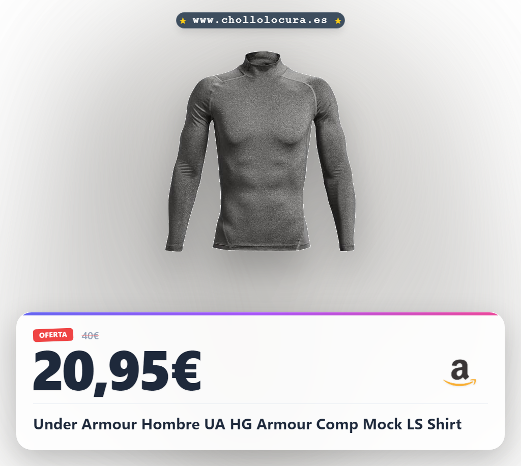 Under Armour Hombre UA HG Armour Comp Mock LS Shirt
