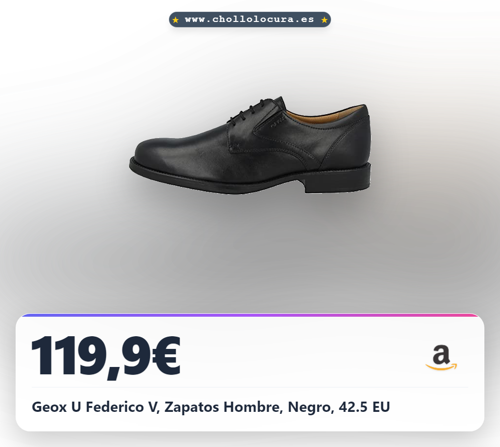 Geox U Federico V, Zapatos Hombre, Negro, 42.5 EU