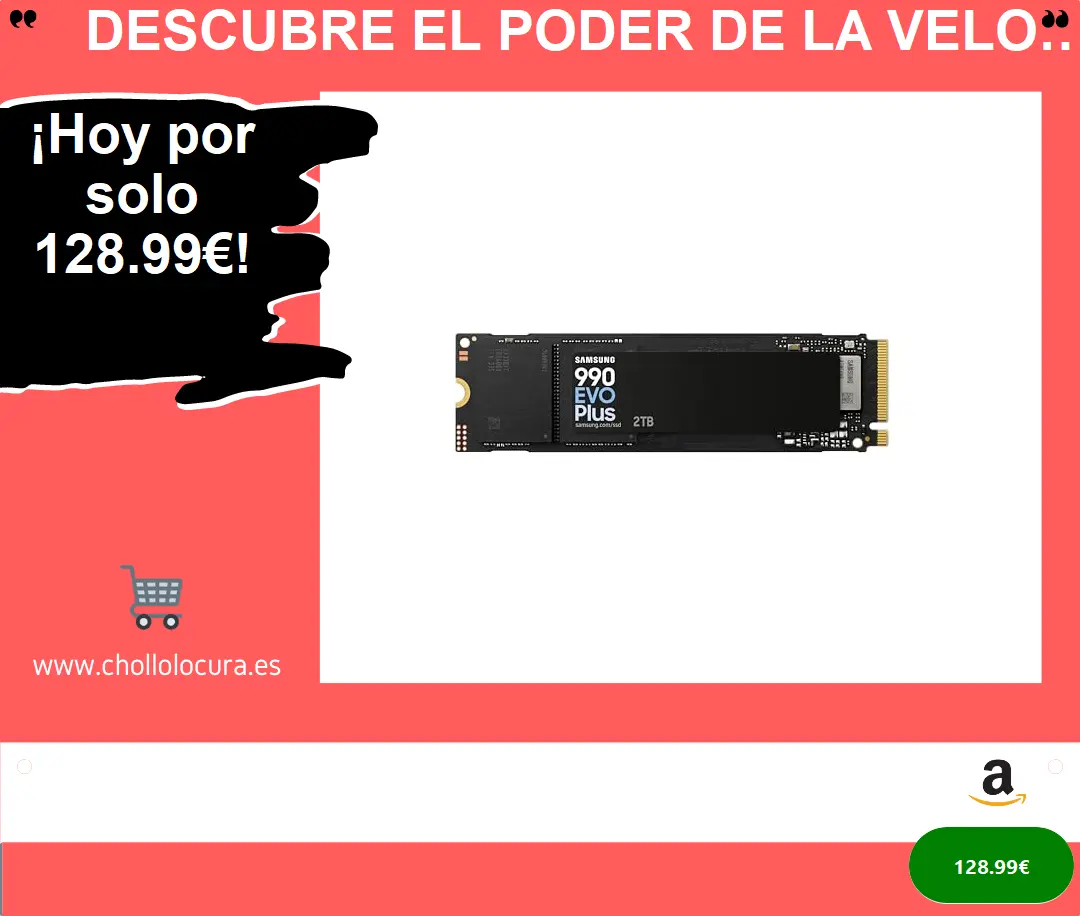 Descubre el poder de la velocidad con Samsung 990 EVO Plus, el SSD más rápido del mercado (hasta 7.250 MB/s) para PC y cargas de trabajo complejas