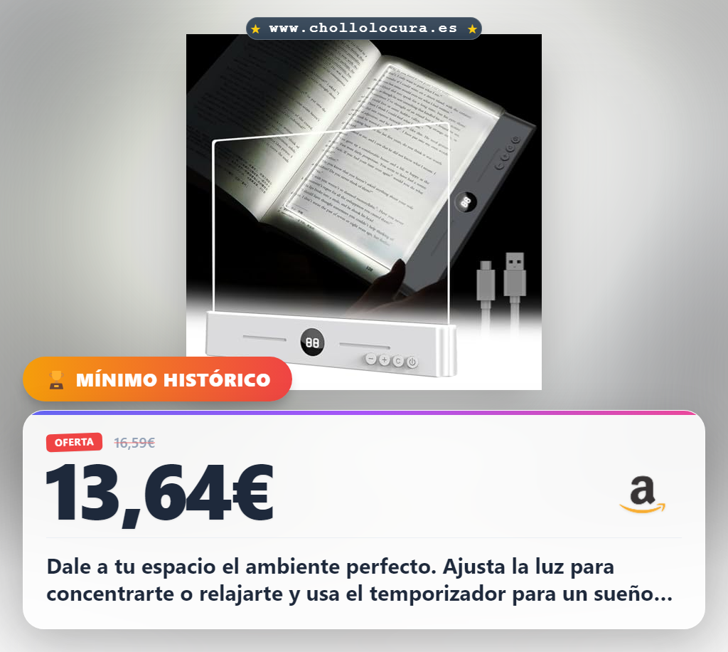 Descubre esta lámpara de lectura LED multifuncional con regulador de 3 colores y temporizador al mejor precio