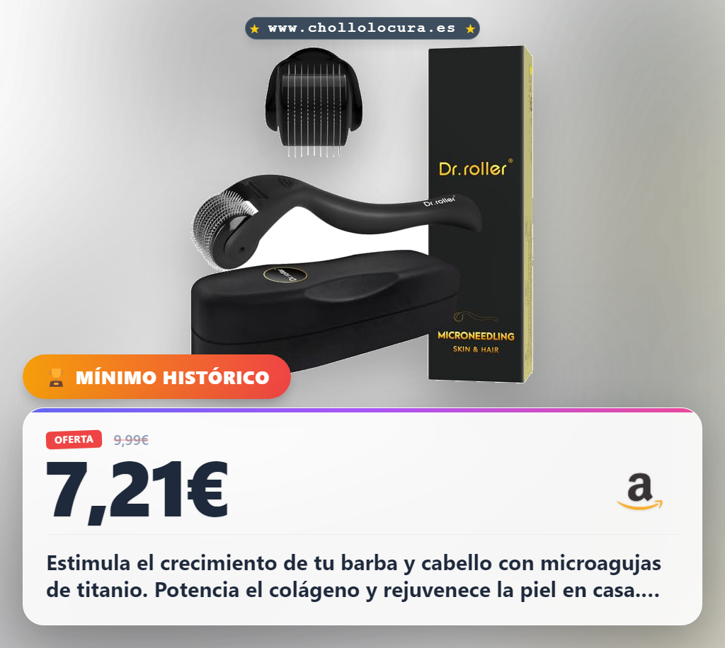 Consigue el Derma Roller Dr.roller de 1,5 mm para barba y cabello al mejor precio en oferta