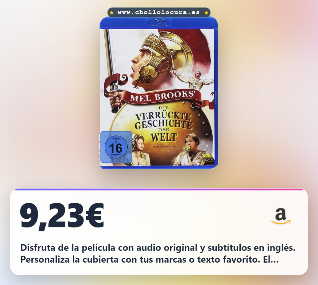 Aprovecha esta película con audio y subtítulos en inglés: personaliza la cubierta con texto o marcas al mejor precio