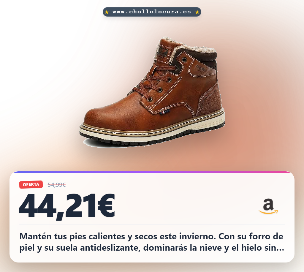 Descubre Botas Hombre Invierno ARRIGO BELLO: Botines de montaña cálidos y antideslizantes a precio de chollo